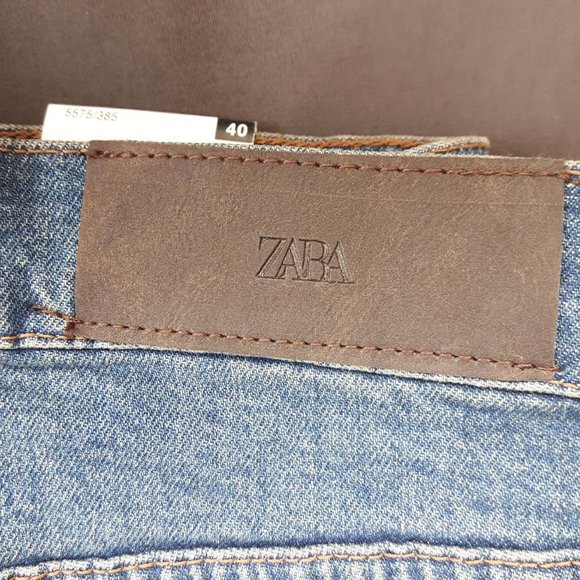 💥$23💥 NWT ZARA Slim Fit Blue Jeans size 40 EUR /31 USA - Picture 9 of 9